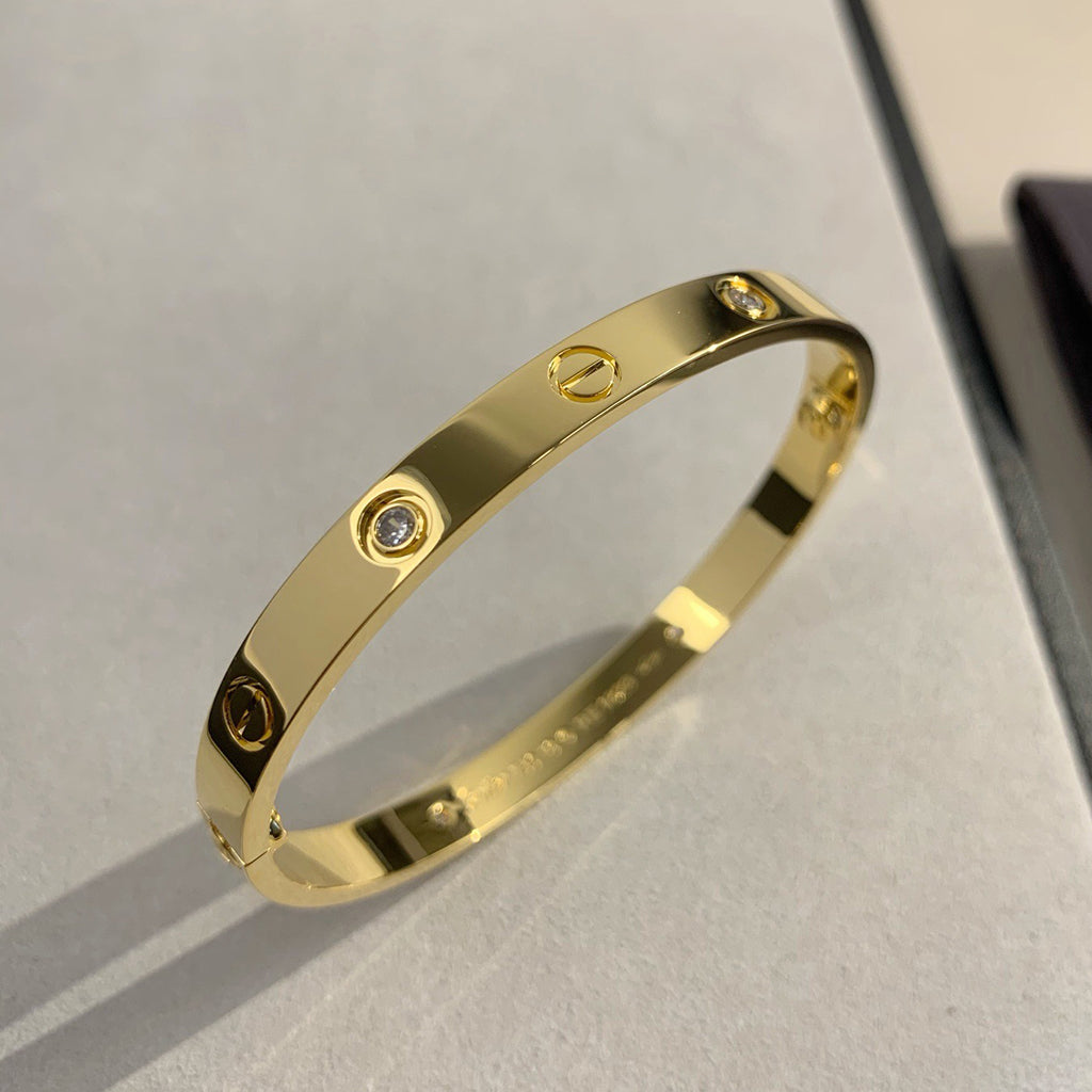 [Lumi Jewelery]LOVE BRACELET 6.1MM 4 DIAMONDS