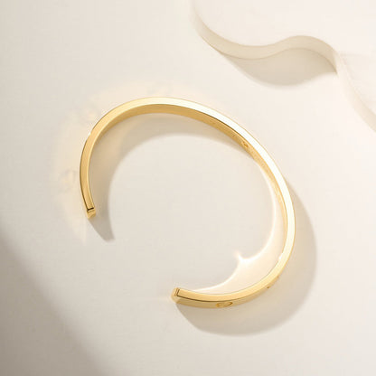 [Lumi Jewelery]LOVE BRACELET 6.1MM 1 DIAMOND OPEN CUFF