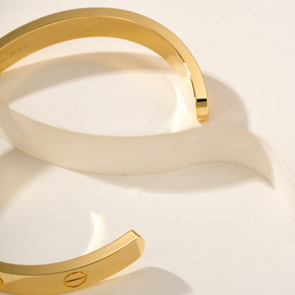 [Lumi Jewelery]LOVE BRACELET 6.1MM 1 DIAMOND OPEN CUFF