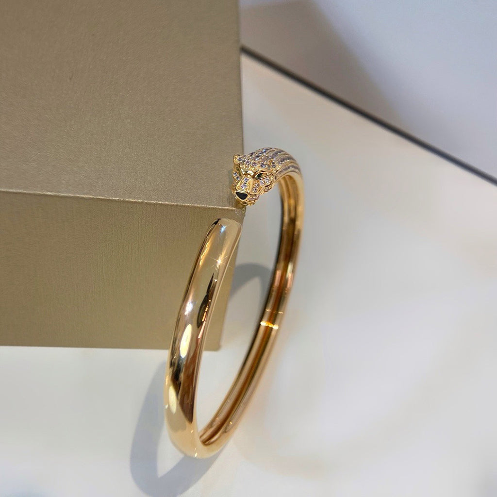 [Lumi Jewelery]PANTHERE HALF DIAMOND OPEN BRACELET