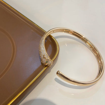 [Lumi Jewelery]PANTHERE HALF DIAMOND OPEN BRACELET