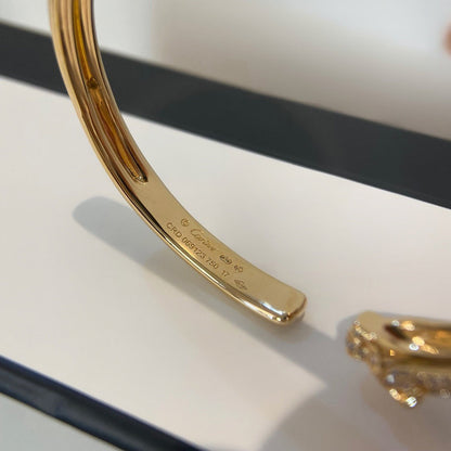 [Lumi Jewelery]PANTHERE HALF DIAMOND OPEN BRACELET
