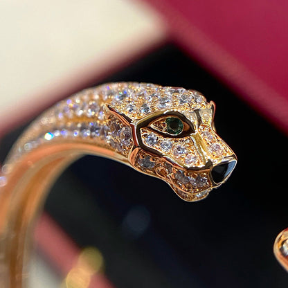 [Lumi Jewelery]PANTHERE HALF DIAMOND OPEN BRACELET