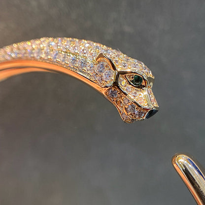 [Lumi Jewelery]PANTHERE HALF DIAMOND OPEN BRACELET