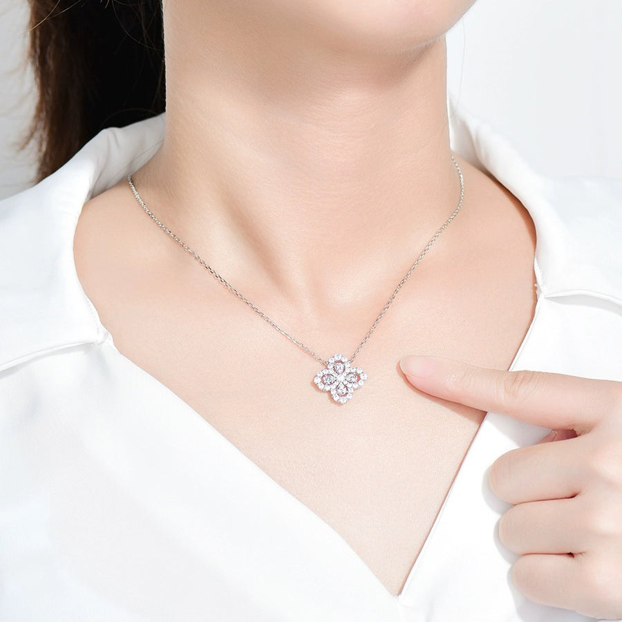 [Lumi Jewellery]LOOP NECKLACE FULL MOTIF DIAMOND 16MM MULTIPLE COLORS