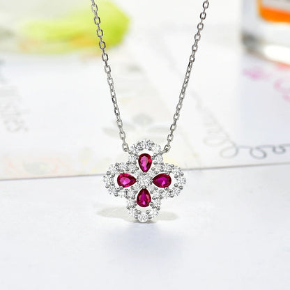[Lumi Jewellery]LOOP NECKLACE FULL MOTIF DIAMOND 16MM MULTIPLE COLORS