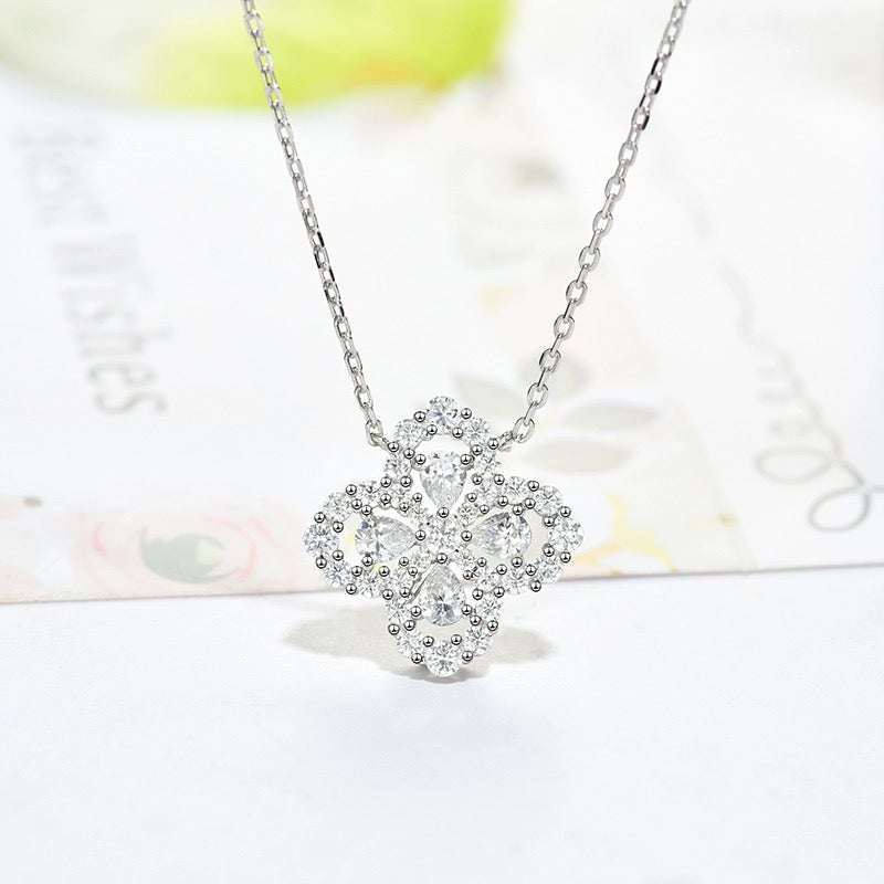[Lumi Jewellery]LOOP NECKLACE FULL MOTIF DIAMOND 16MM MULTIPLE COLORS