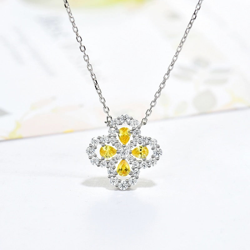 [Lumi Jewellery]LOOP NECKLACE FULL MOTIF DIAMOND 16MM MULTIPLE COLORS