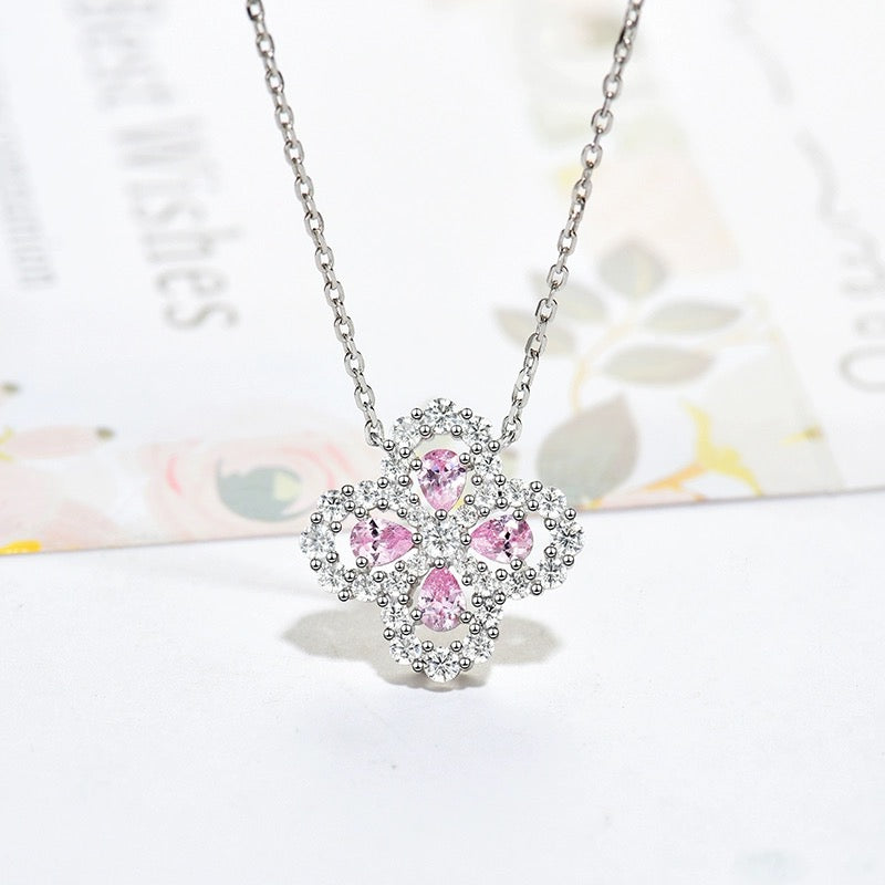 [Lumi Jewellery]LOOP NECKLACE FULL MOTIF DIAMOND 16MM MULTIPLE COLORS