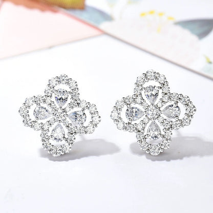 [Lumi Jewellery]LOOP EARRINGS FULL MOTIF DIAMOND 16MM