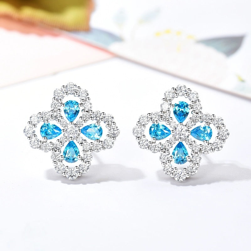 [Lumi Jewellery]LOOP EARRINGS FULL MOTIF DIAMOND 16MM