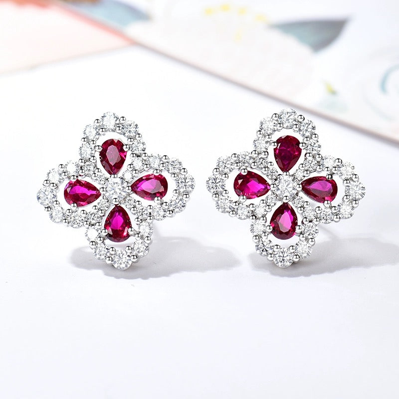 [Lumi Jewellery]LOOP EARRINGS FULL MOTIF DIAMOND 16MM