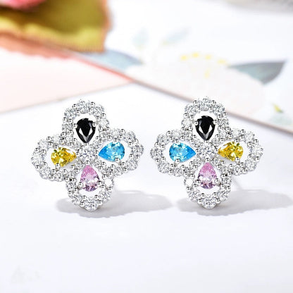 [Lumi Jewellery]LOOP EARRINGS FULL MOTIF DIAMOND 16MM