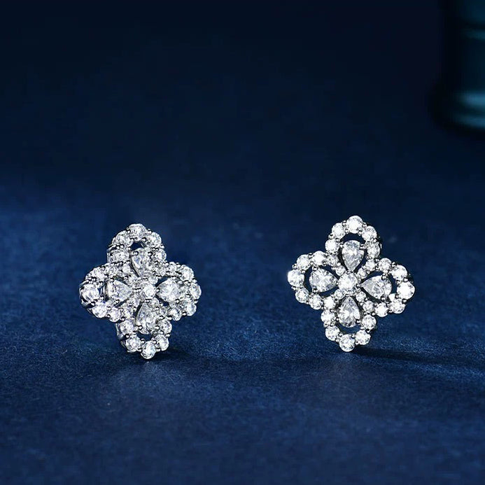 [Lumi Jewellery]LOOP EARRINGS FULL MOTIF DIAMOND 16MM