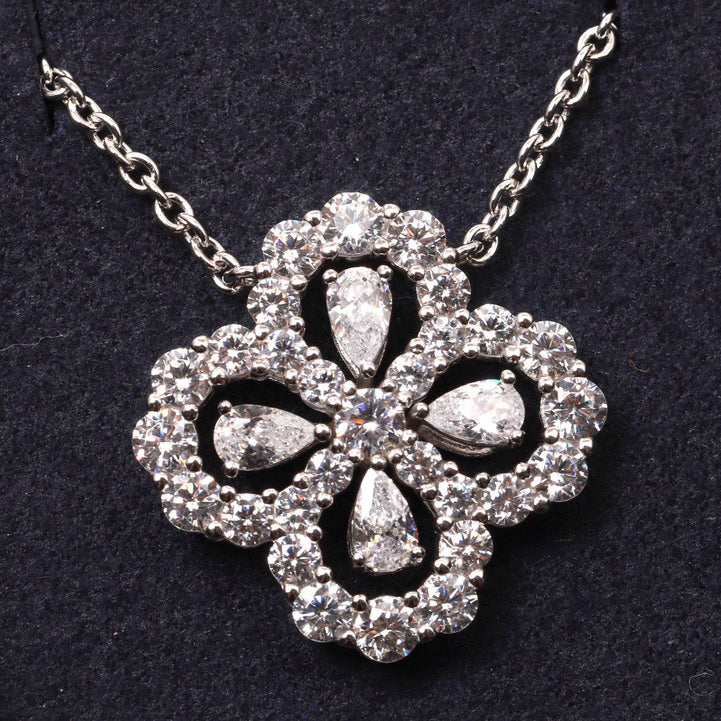 [Lumi Jewellery]LOOP NECKLACE FULL MOTIF DIAMOND 16MM MULTIPLE COLORS