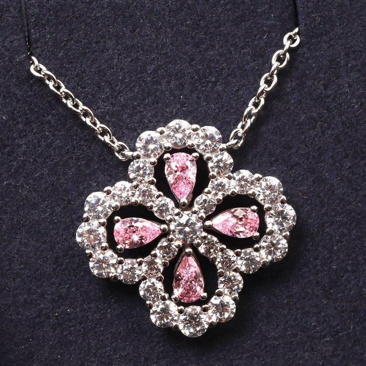 [Lumi Jewellery]LOOP NECKLACE FULL MOTIF DIAMOND 16MM MULTIPLE COLORS
