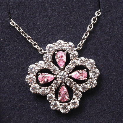 [Lumi Jewellery]LOOP NECKLACE FULL MOTIF DIAMOND 16MM MULTIPLE COLORS