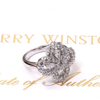 [Lumi Jewellery]LOOP RING FULL MOTIF DIAMOND 16MM SILVE