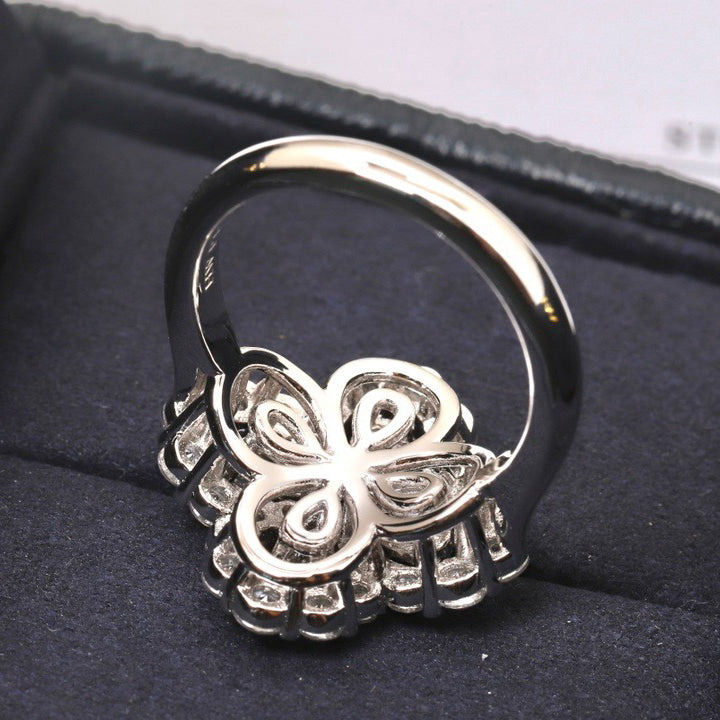 [Lumi Jewellery]LOOP RING FULL MOTIF DIAMOND 16MM SILVE