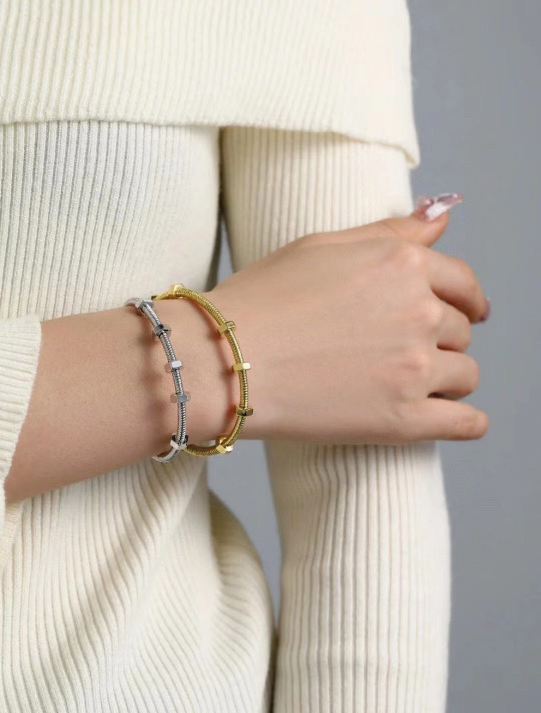 [Lumi Jewellery]CT- Ecrou Collection Nut & Screw Bracelet