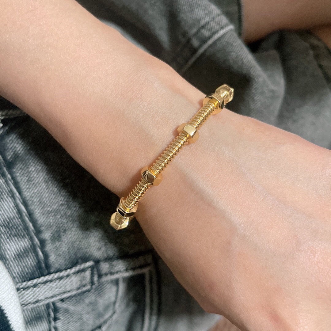 [Lumi Jewellery]CT- Ecrou Collection Nut & Screw Bracelet