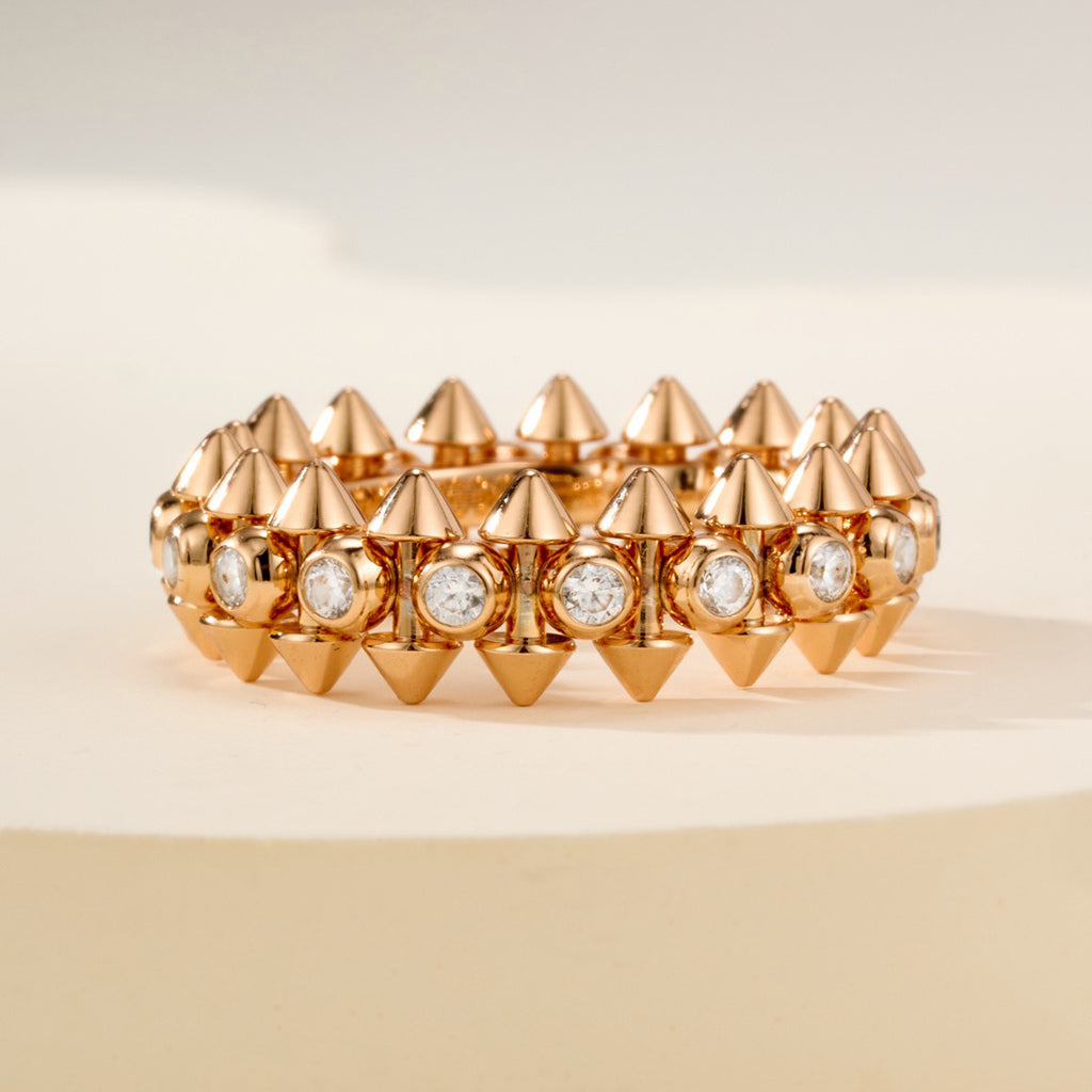 [Lumi Jewelery]CLASH 6.8MM DIAMOND MEDIUM RING