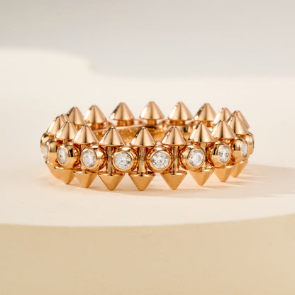 [Lumi Jewelery]CLASH 6.8MM DIAMOND MEDIUM RING