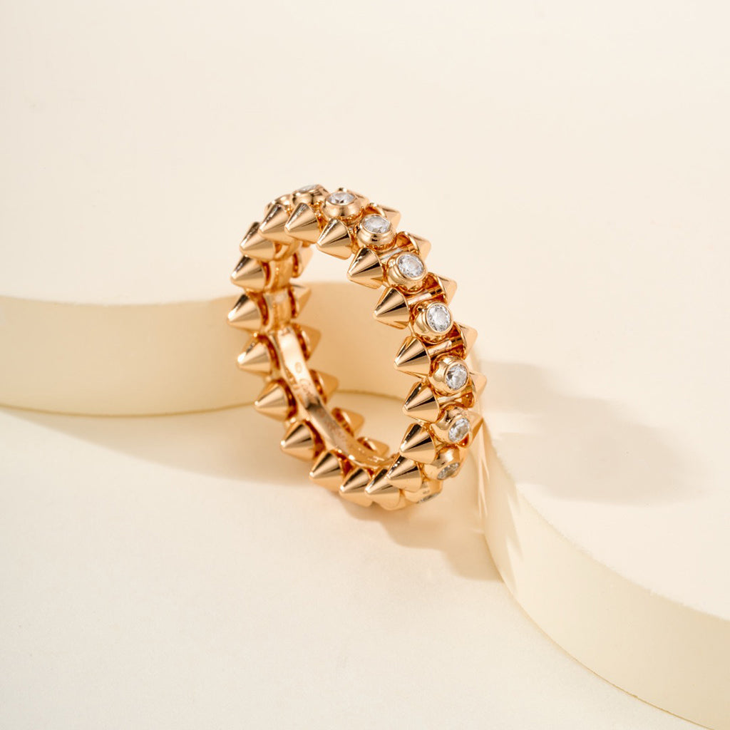 [Lumi Jewelery]CLASH 6.8MM DIAMOND MEDIUM RING