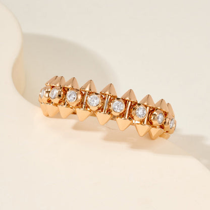 [Lumi Jewelery]CLASH 6.8MM DIAMOND MEDIUM RING