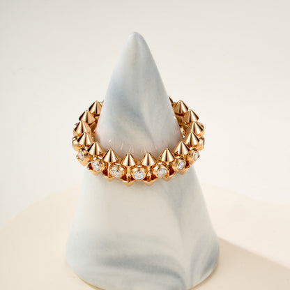 [Lumi Jewelery]CLASH 6.8MM DIAMOND MEDIUM RING