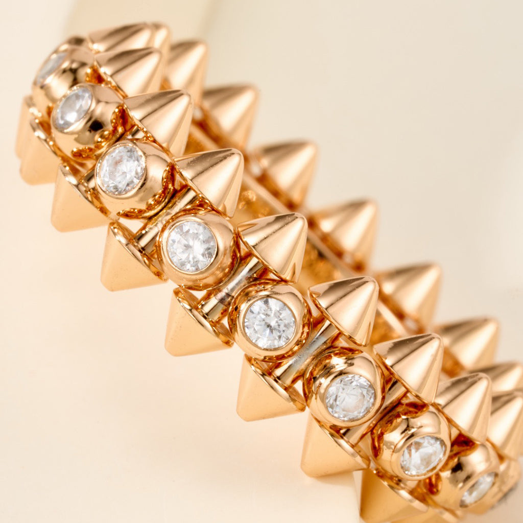 [Lumi Jewelery]CLASH 6.8MM DIAMOND MEDIUM RING