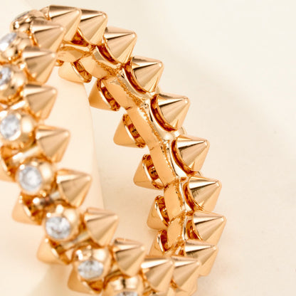 [Lumi Jewelery]CLASH 6.8MM DIAMOND MEDIUM RING