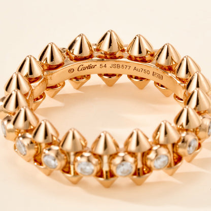 [Lumi Jewelery]CLASH 6.8MM DIAMOND MEDIUM RING