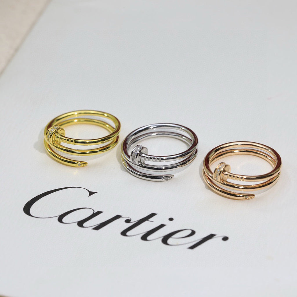 [Lumi Jewelery]JUSTE RING 4.8MM HALF DIAMOND