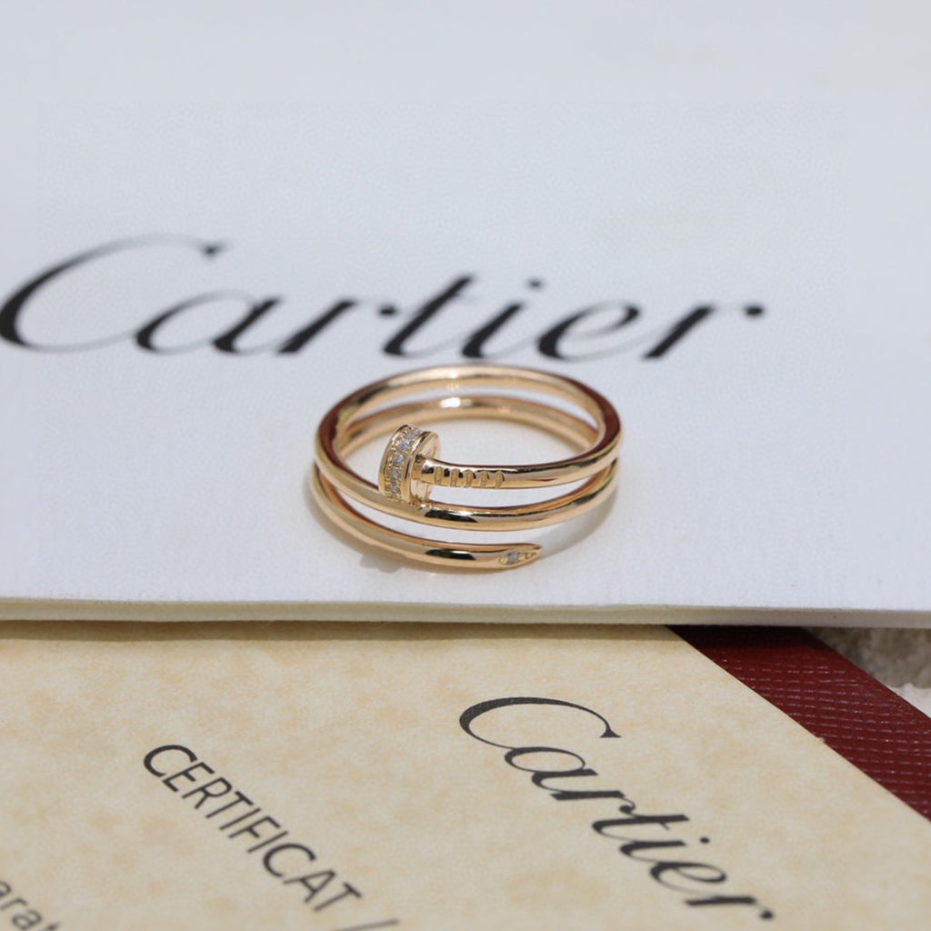 [Lumi Jewelery]JUSTE RING 4.8MM HALF DIAMOND