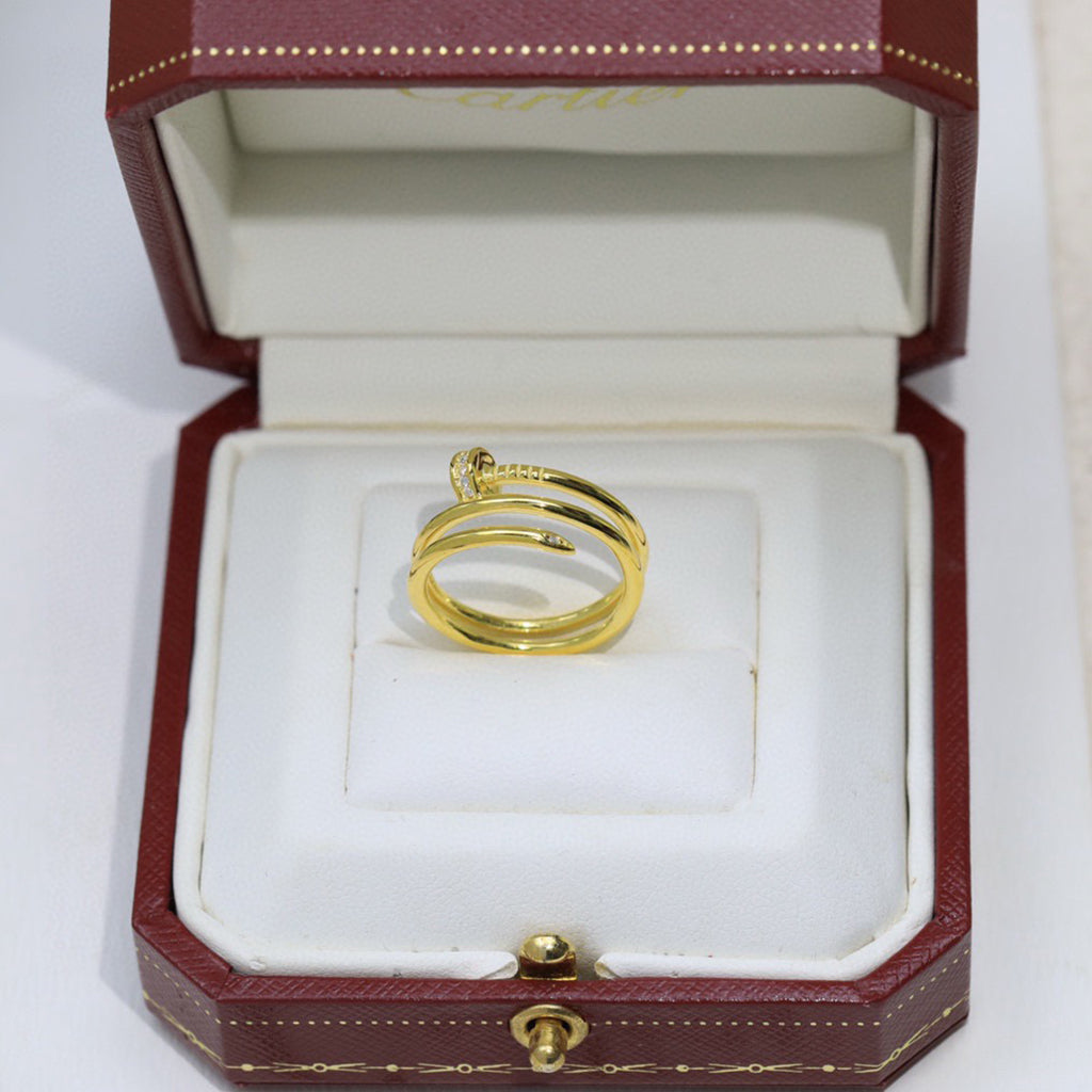 [Lumi Jewelery]JUSTE RING 4.8MM HALF DIAMOND