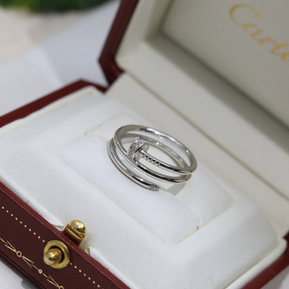 [Lumi Jewelery]JUSTE RING 4.8MM HALF DIAMOND