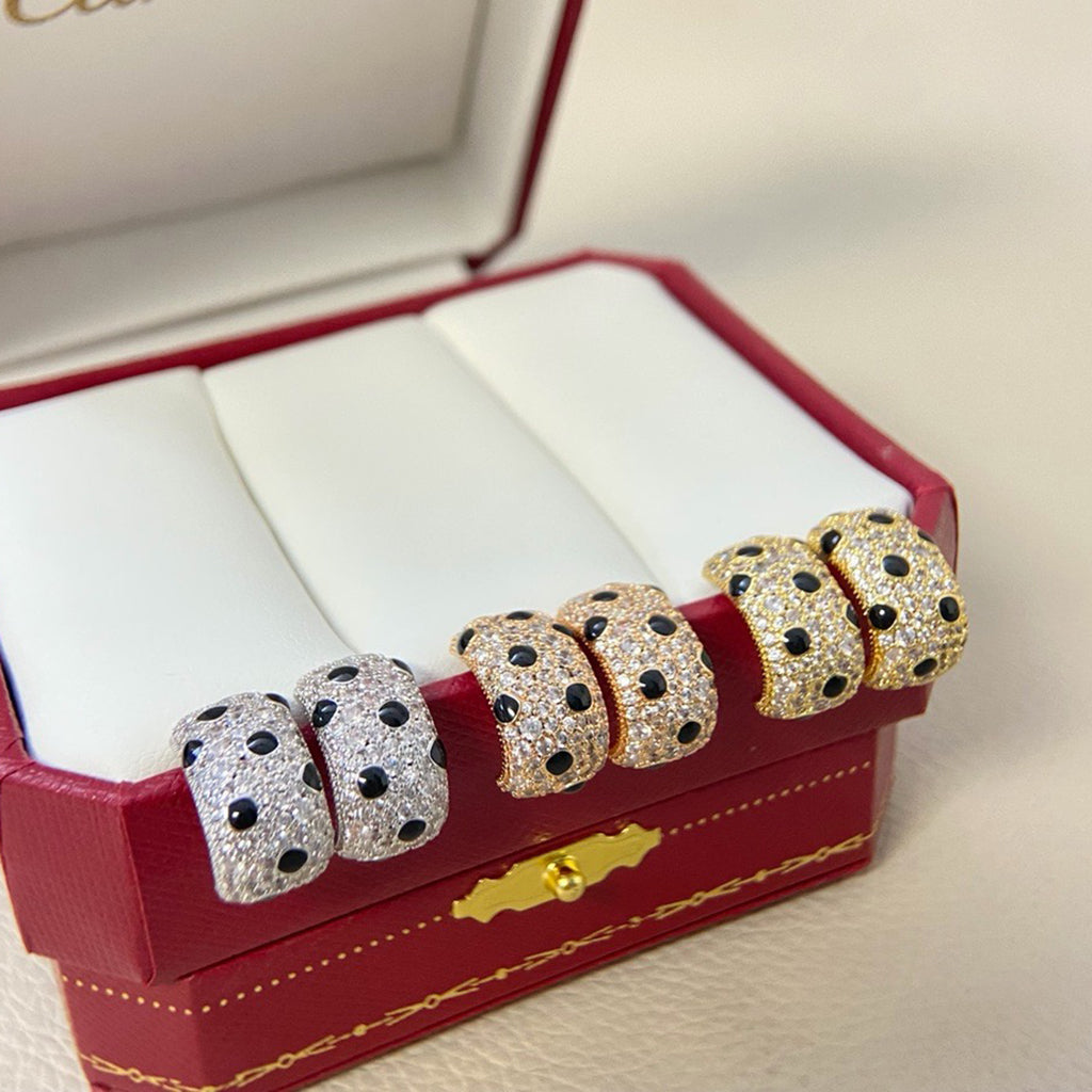 [Lumi Jewelery]PANTHERE MINI FULL DIAMOND EARRINGS