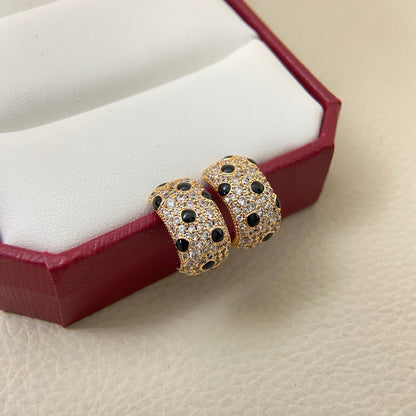 [Lumi Jewelery]PANTHERE MINI FULL DIAMOND EARRINGS
