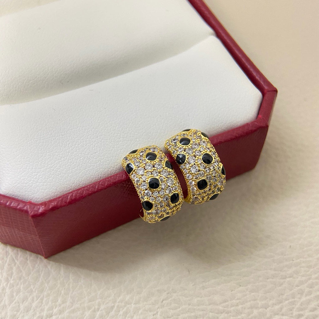 [Lumi Jewelery]PANTHERE MINI FULL DIAMOND EARRINGS