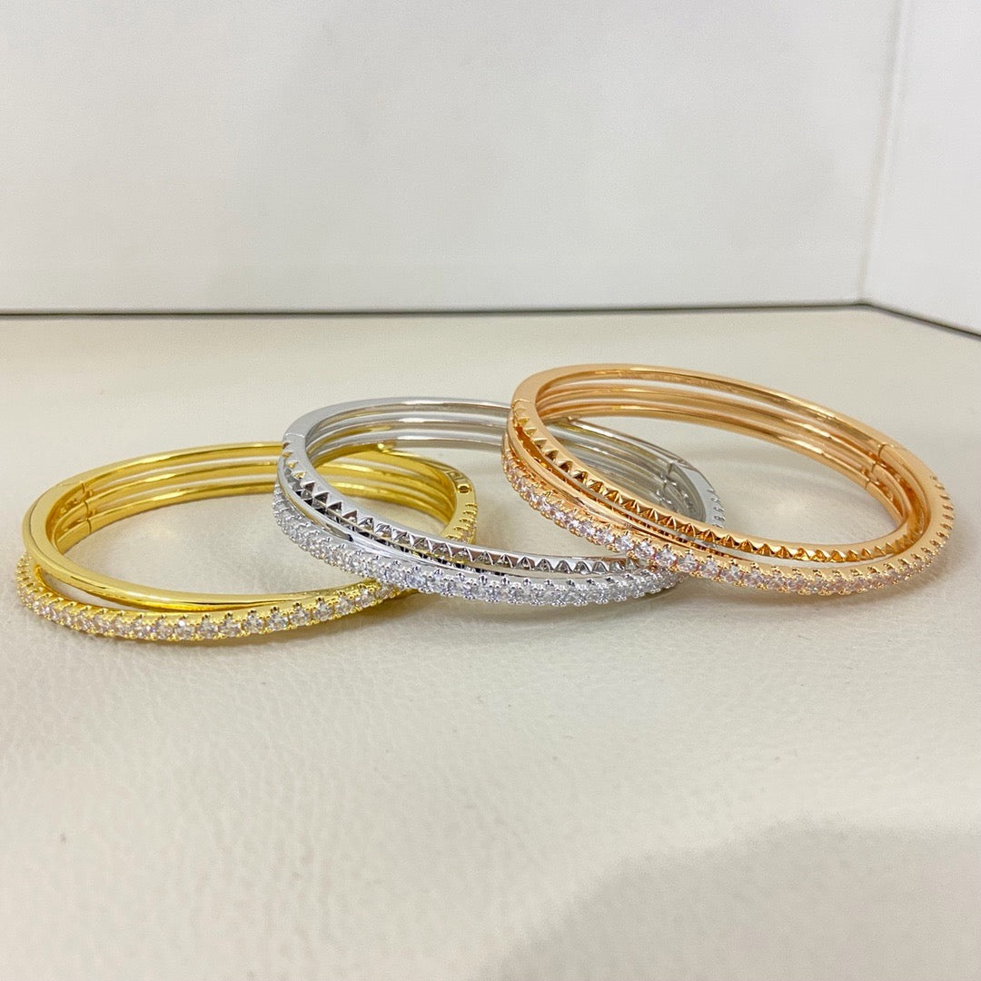 [Lumi Jewelery]ETINCELLE HALF-PAVED DIAMOND BRACELET