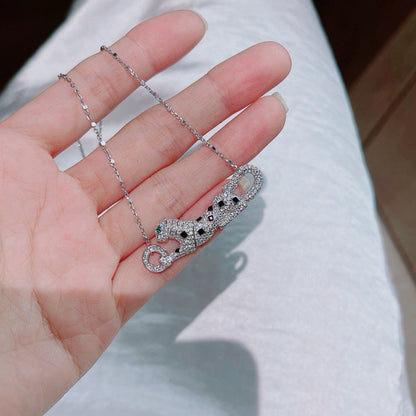 [Lumi Jewelery]PANTHERE PAVED DIAMOND NECKLACE