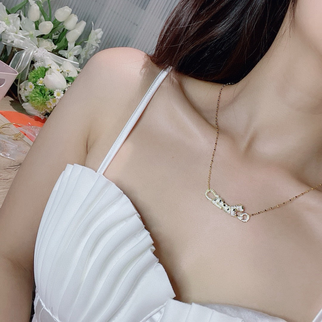 [Lumi Jewelery]PANTHERE PAVED DIAMOND NECKLACE