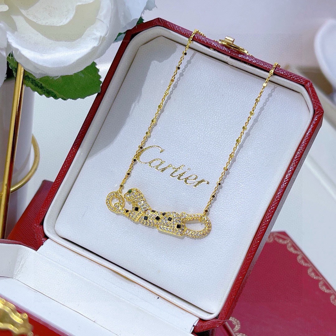 [Lumi Jewelery]PANTHERE PAVED DIAMOND NECKLACE