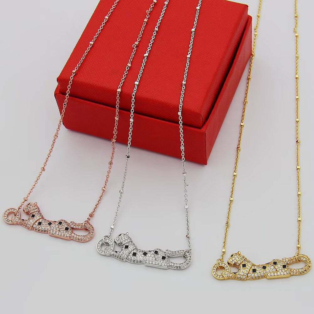 [Lumi Jewelery]PANTHERE PAVED DIAMOND NECKLACE