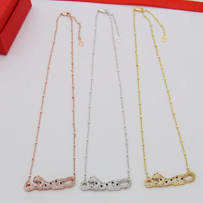 [Lumi Jewelery]PANTHERE PAVED DIAMOND NECKLACE