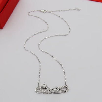 [Lumi Jewelery]PANTHERE PAVED DIAMOND NECKLACE