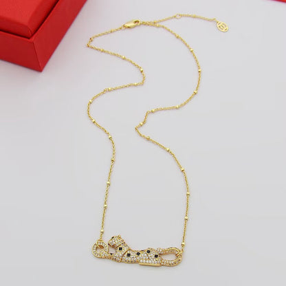 [Lumi Jewelery]PANTHERE PAVED DIAMOND NECKLACE