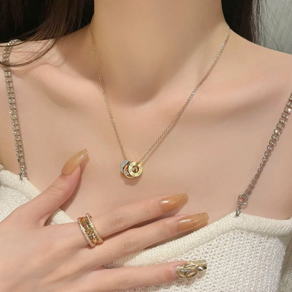 [Lumi Jewelery]LOVE 6 DIAMOND PENDANT NECKLACE