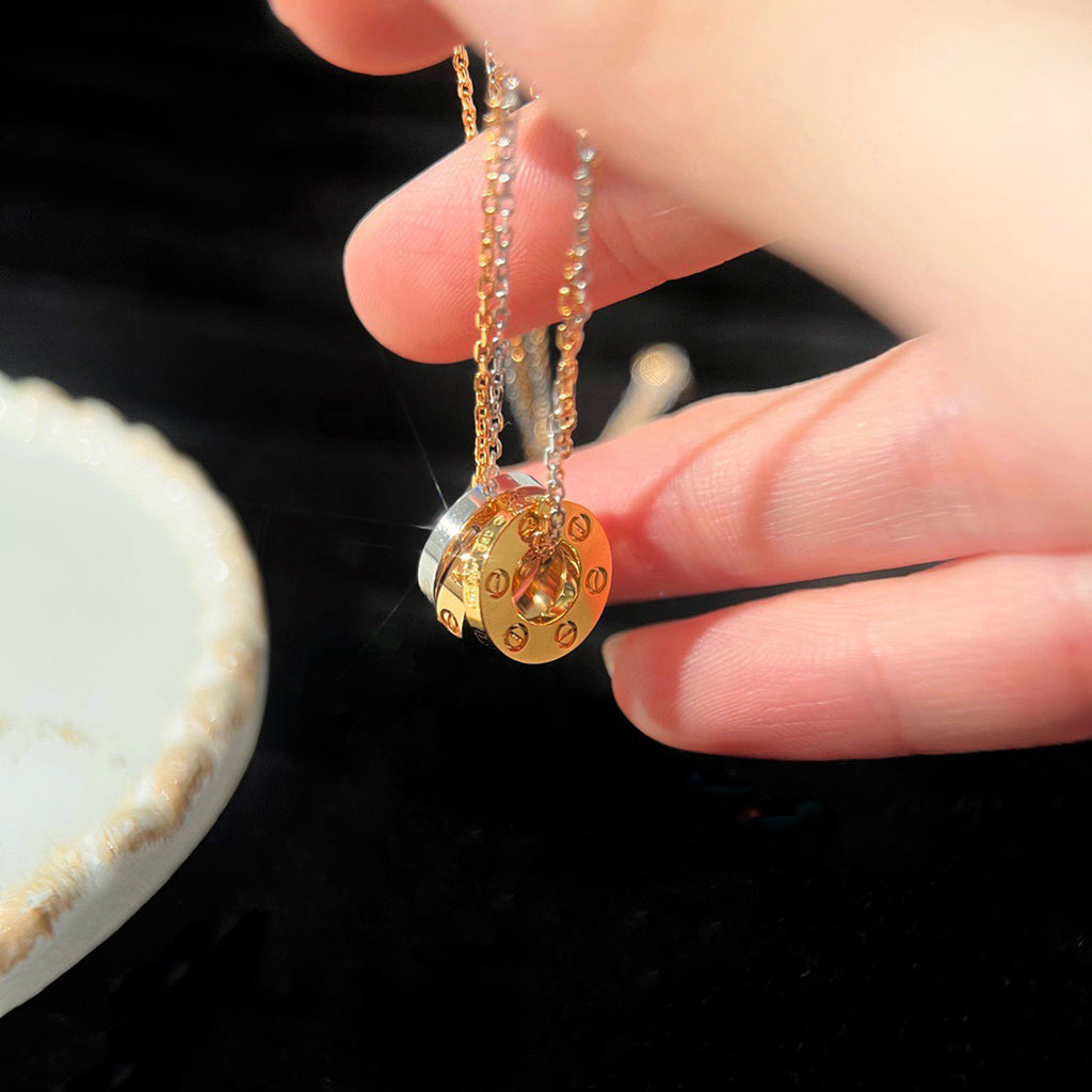 [Lumi Jewelery]LOVE 6 DIAMOND PENDANT NECKLACE